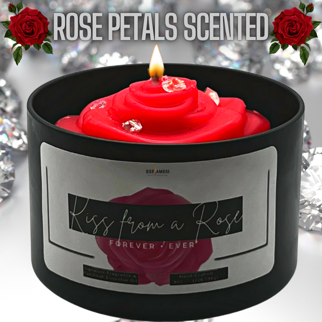 Red Rose Petals and Candles, Romantic Silk Rose Petals Plus Scented and  Unscented Candles for Valentine's Day or a Surprise Evening 