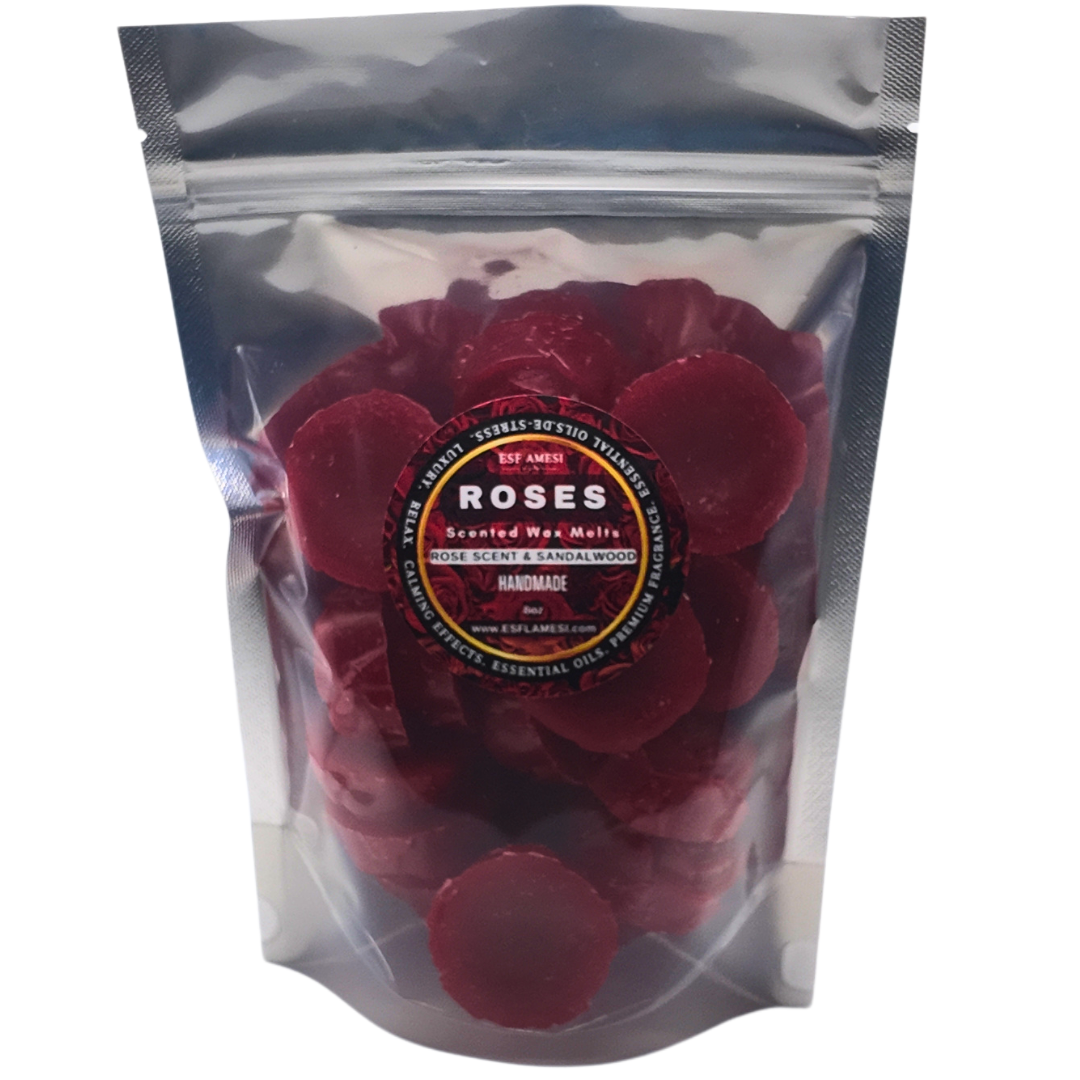 Bag of Roses Wax Melts | Strongly Scented | Rose + Sandalwood (8oz Bag)