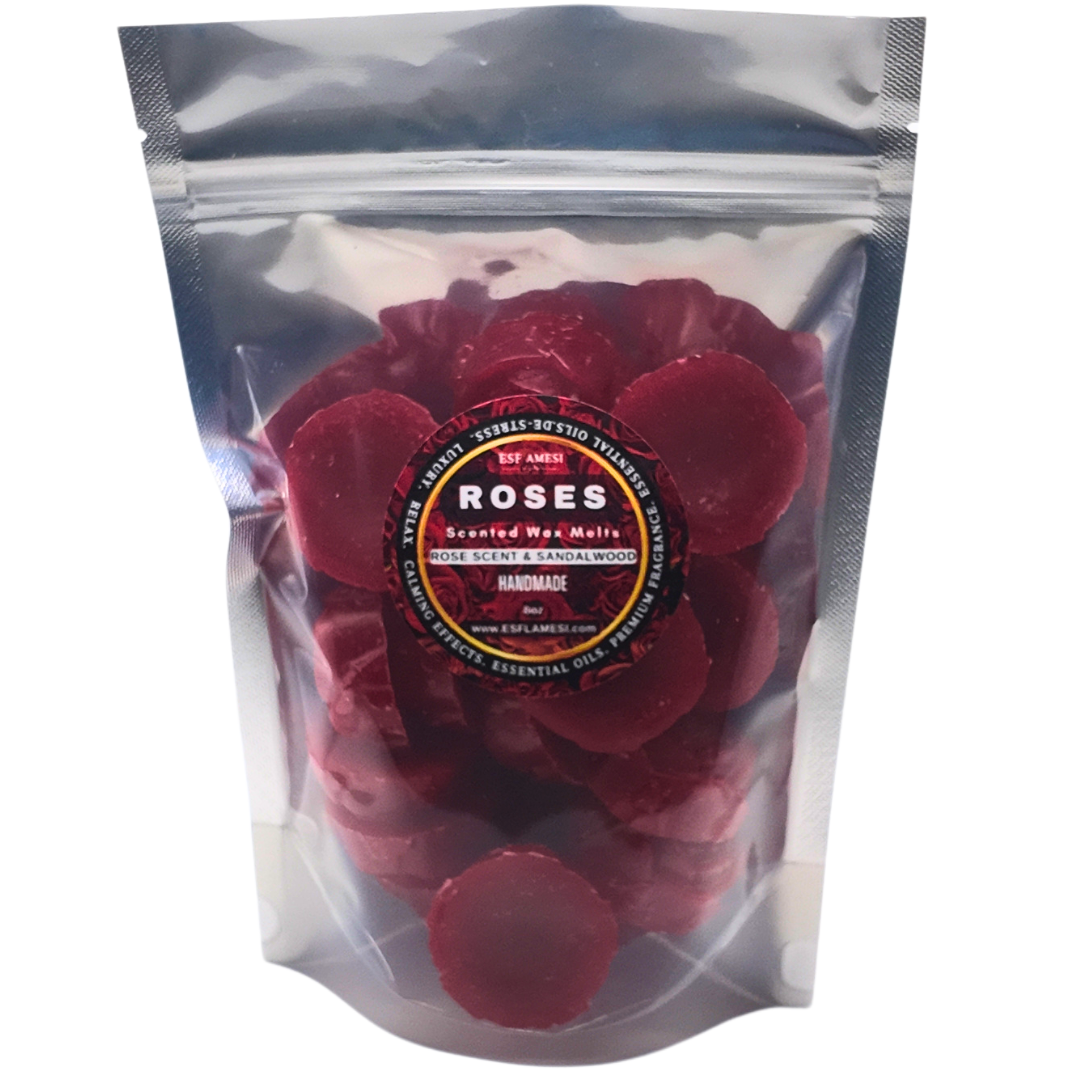 Bag of Roses Wax Melts | Strongly Scented | Rose + Sandalwood (8oz Bag)